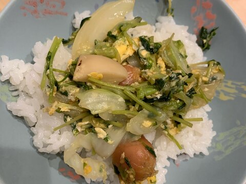 豆苗の炒め物